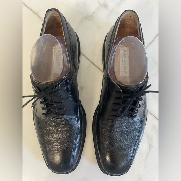 Rangoni Firenze Black Italian Leather Men’s Oxford Dress Shoe size 9 - Picture 3 of 11